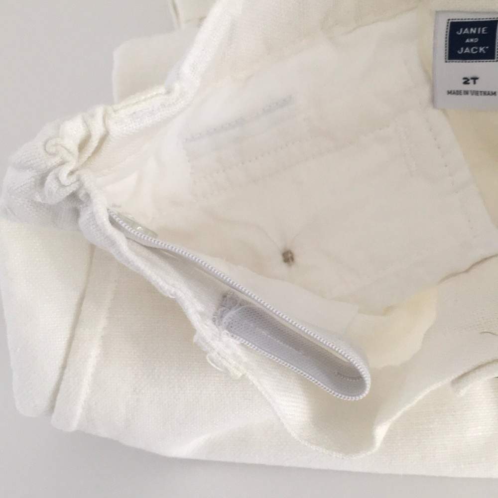Boys Easter Janie & Jack Size 2T Spring Summer White Classic Cuffed Pants - Picture 6 of 8
